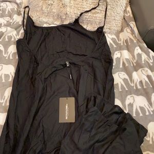 Black Low Back Oversized Maxi Dress